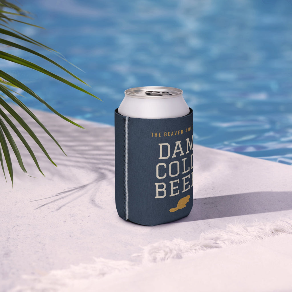 Dam Cold Beer koozie