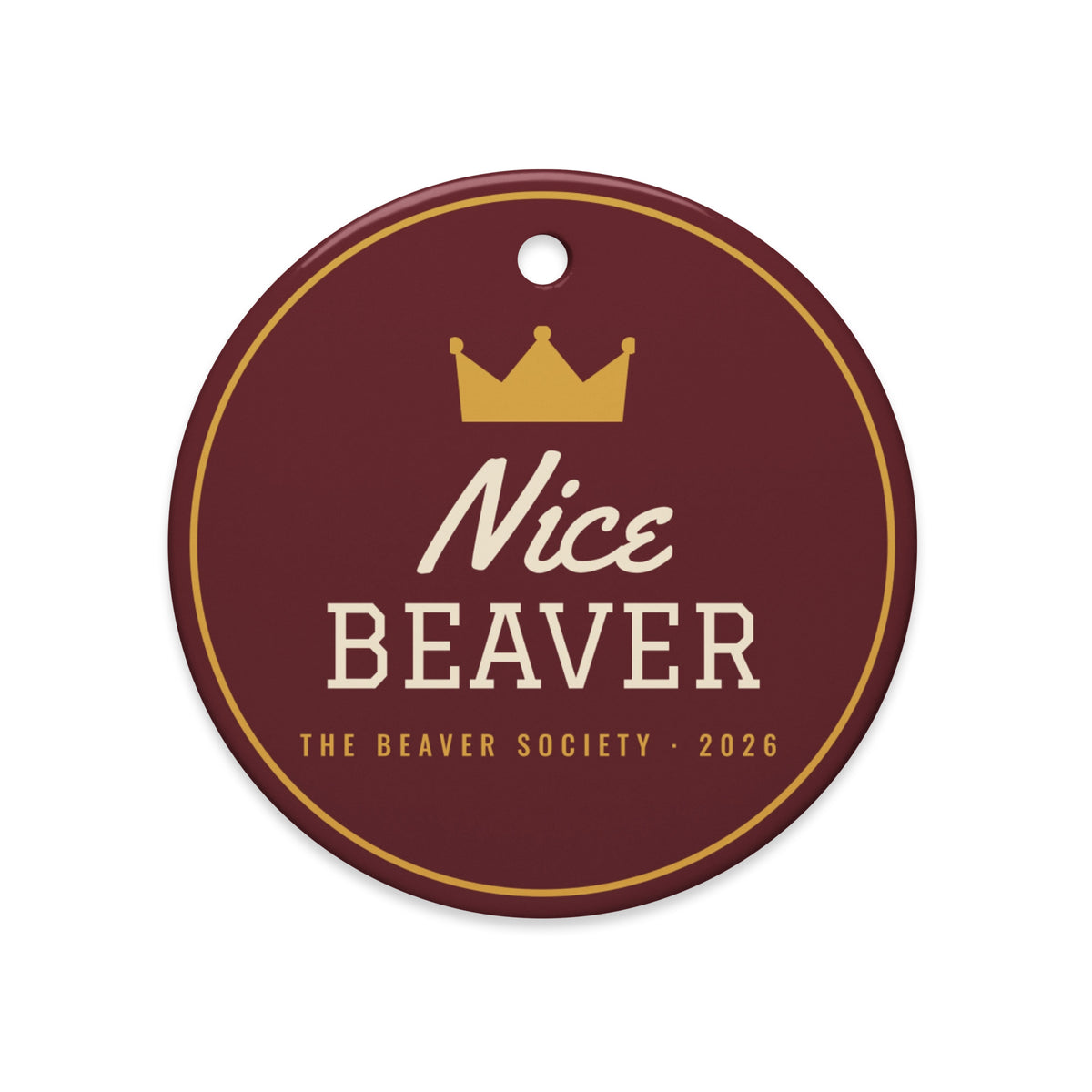 Nice Beaver Ornament by After Dark Supply Co.