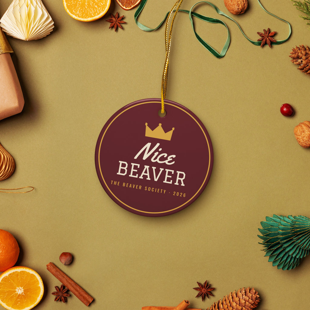Nice Beaver Ornament, view 2