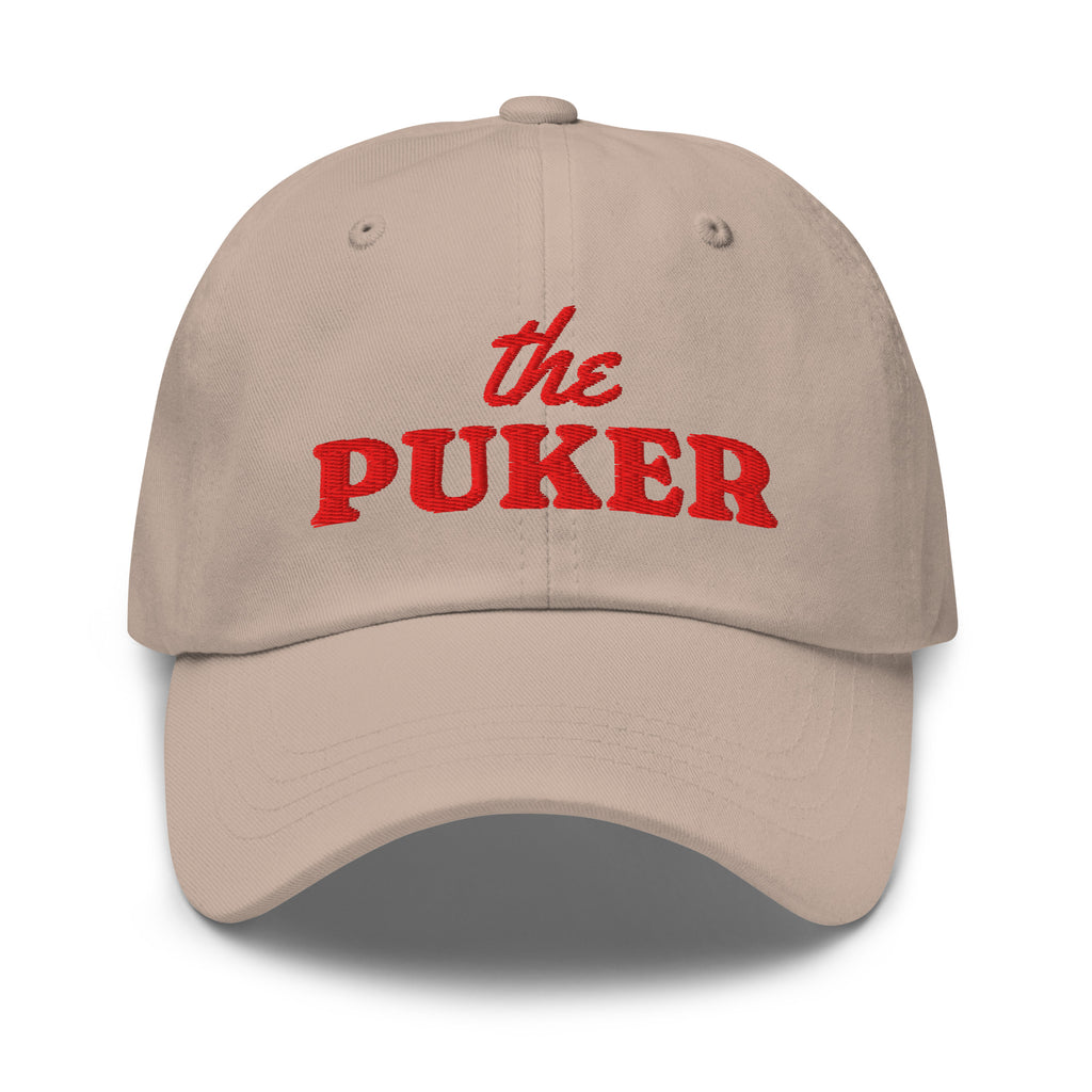 The Puker Dad Hat in Stone
