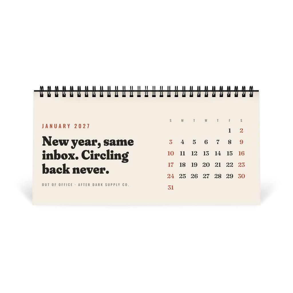 Out of Office 2027 Desk Calendar, view 2
