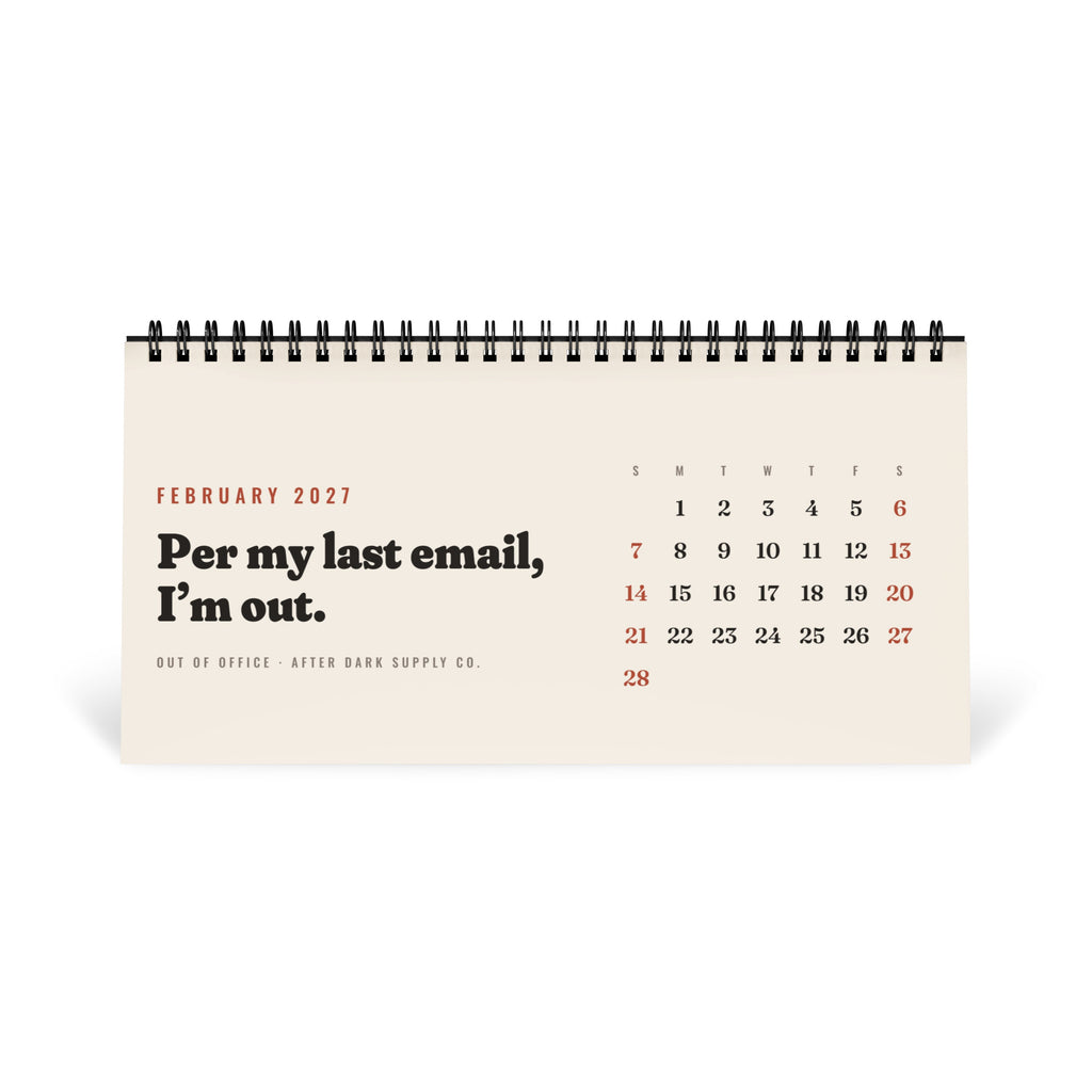 Out of Office 2027 Desk Calendar, view 3