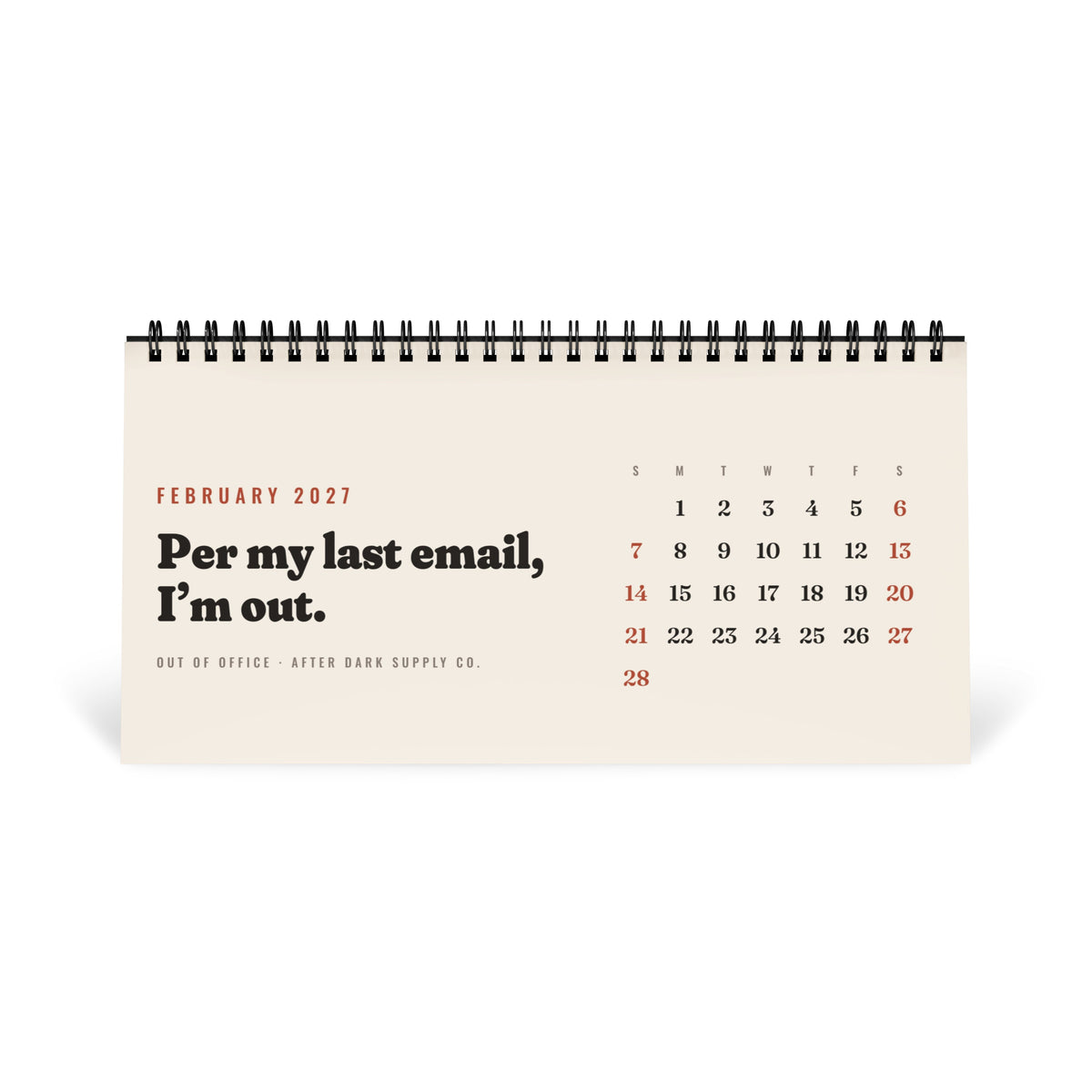 Out of Office 2027 Desk Calendar, view 3