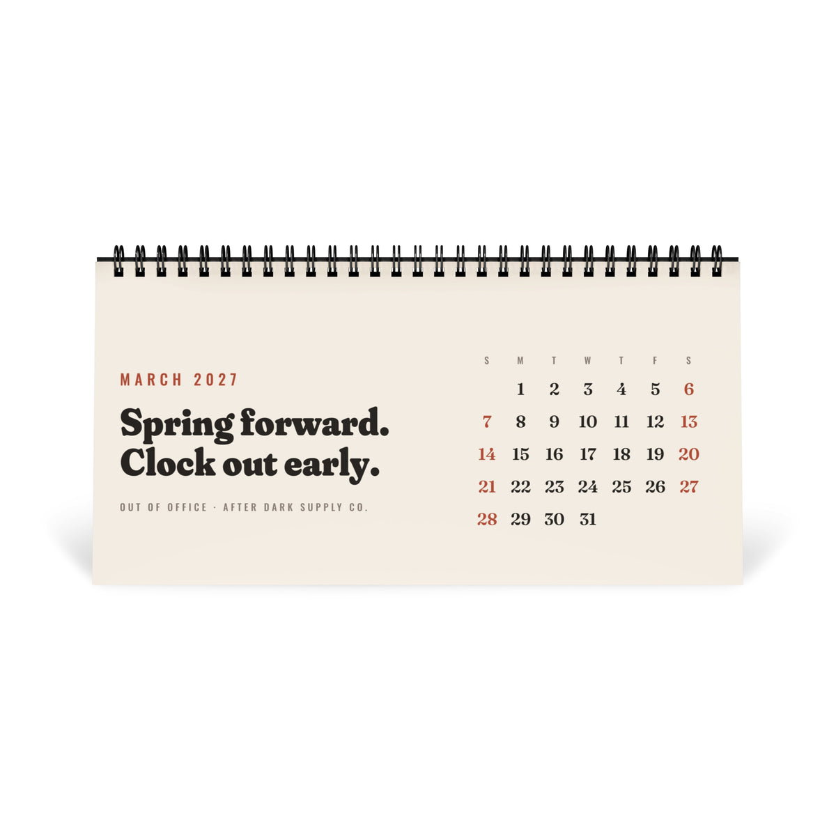 Out of Office 2027 Desk Calendar, view 4
