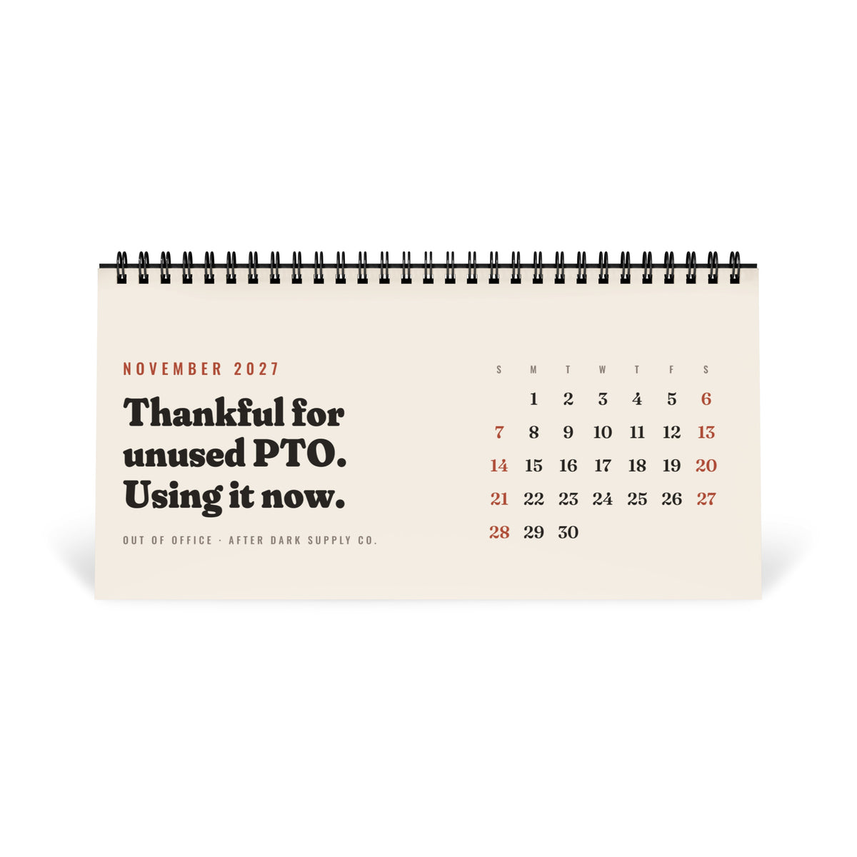 Out of Office 2027 Desk Calendar, view 12