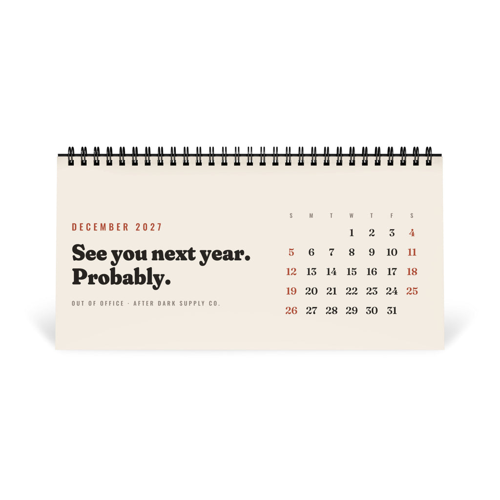 Out of Office 2027 Desk Calendar, view 13