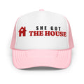 She Got the House Foam Trucker Hat in Light Pink