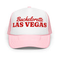 Las Vegas Bachelorette Foam Trucker Hat in Light Pink