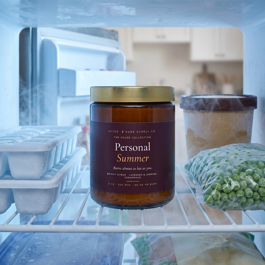 Personal Summer Candle styled in a lifestyle scene, After Dark Supply Co.