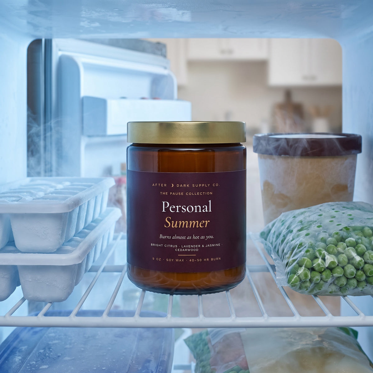 Personal Summer Candle styled in a lifestyle scene, After Dark Supply Co.