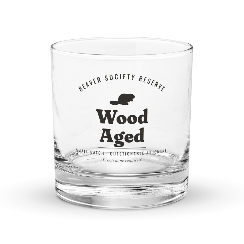 Wood Aged Rocks Glass by After Dark Supply Co.
