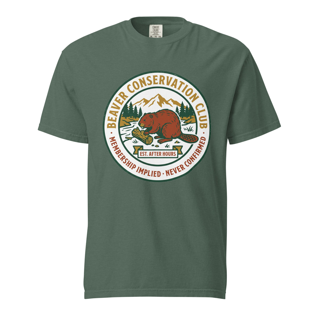 Beaver Conservation Club Heavyweight Tee in Blue Spruce