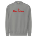 The Hair Holder Embroidered Crewneck in Grey