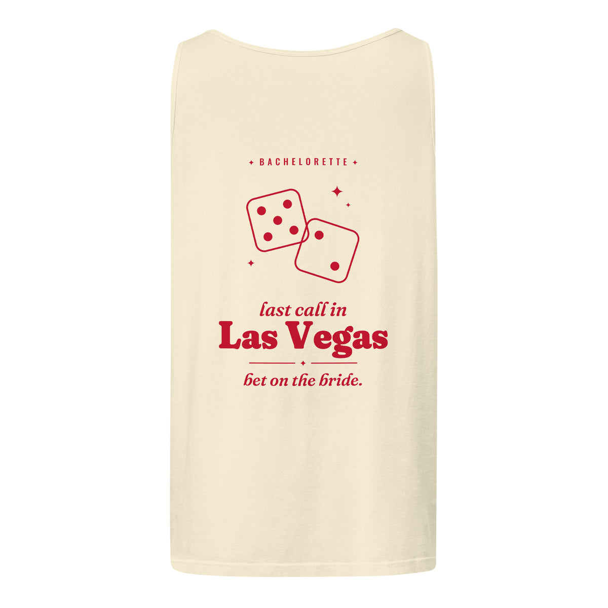 Las Vegas Bachelorette Tank Top in Ivory