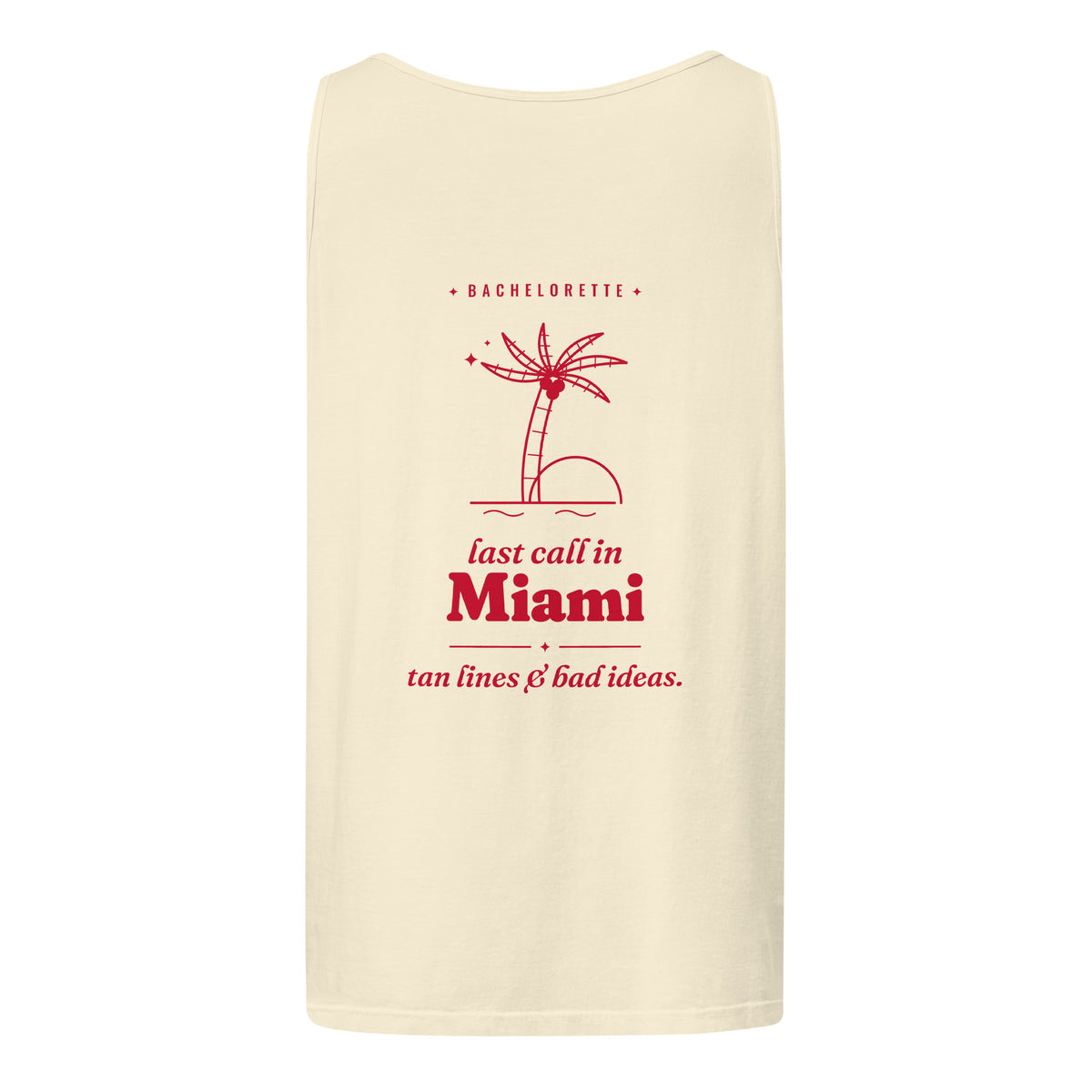 Miami Bachelorette Tank Top in Ivory