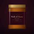 Walk of Shame Candle by After Dark Supply Co., 9 oz amber jar with gold lid