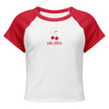 The Flirt Ringer Baby Tee in White