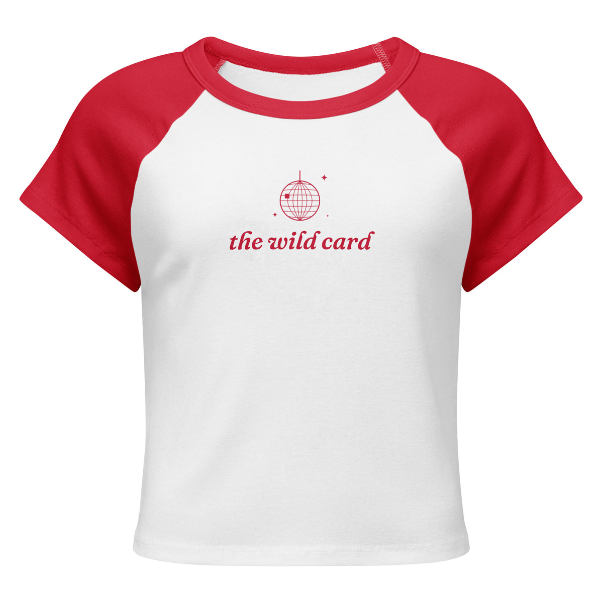 The Wild Card Ringer Baby Tee in White