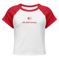 The Bail Money Ringer Baby Tee in White