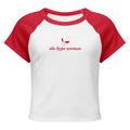 The Hype Woman Ringer Baby Tee in White